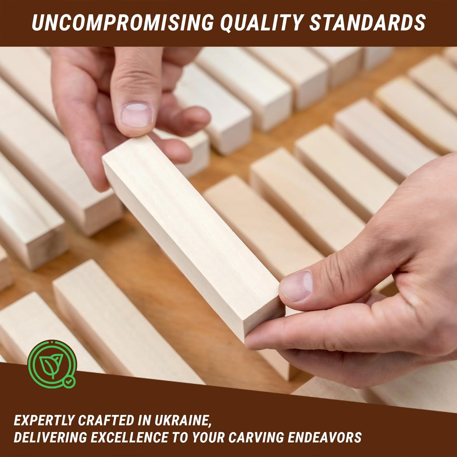 image:imageBeaverCraft Basswood Carving Blocks Set BW 10 PCS Wood Carving Kit Whittling Wood Soft Basswood Block for Crafts Large Unfinished Wooden Blocks 2PCS 198 595 8PCS 102 595