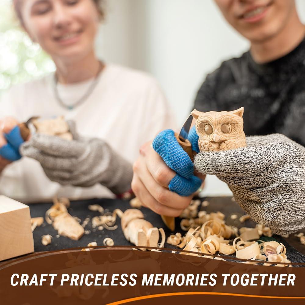image:imageBeaverCraft Basswood Carving Blocks Whittling Wood BW19 Unfinished Wood Blocks Set Soft Basswood for Carving Wooden Block for Crafts amp Whittling