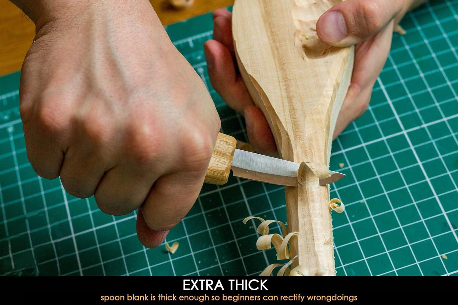 image:imageBeaverCraft Basswood Wood for Carving Spoon Blank B1 10 x 2 x 14 Soft Whittling Wood Carving for Beginners Kids Unfinished Wooden Block forCrafts