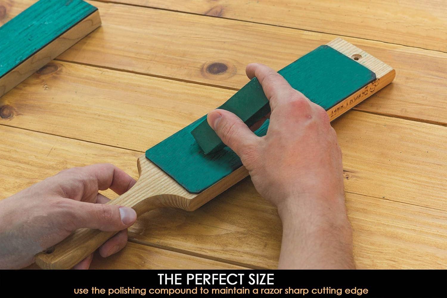 image:imageBeaverCraft Leather Strop Compound for Knife Sharpening Green Polishing Compounds 2 OZ Stropping Compound Honing Buffing Compounds P02