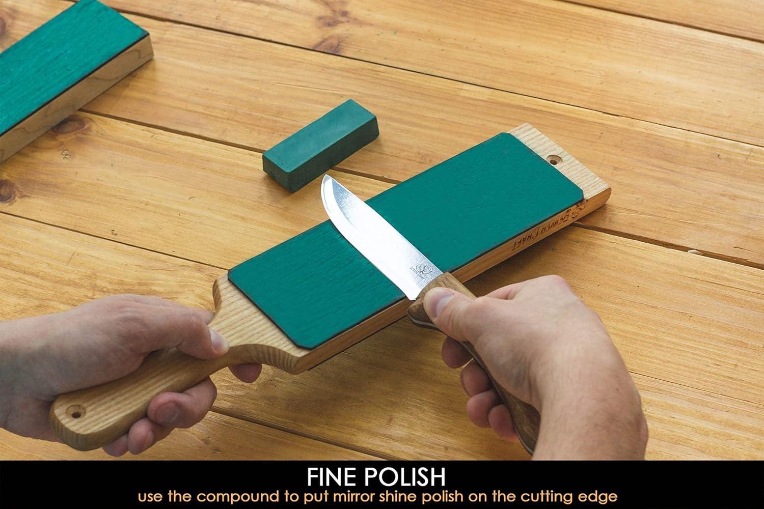 image:imageBeaverCraft Leather Strop Compound for Knife Sharpening Green Polishing Compounds 2 OZ Stropping Compound Honing Buffing Compounds P02