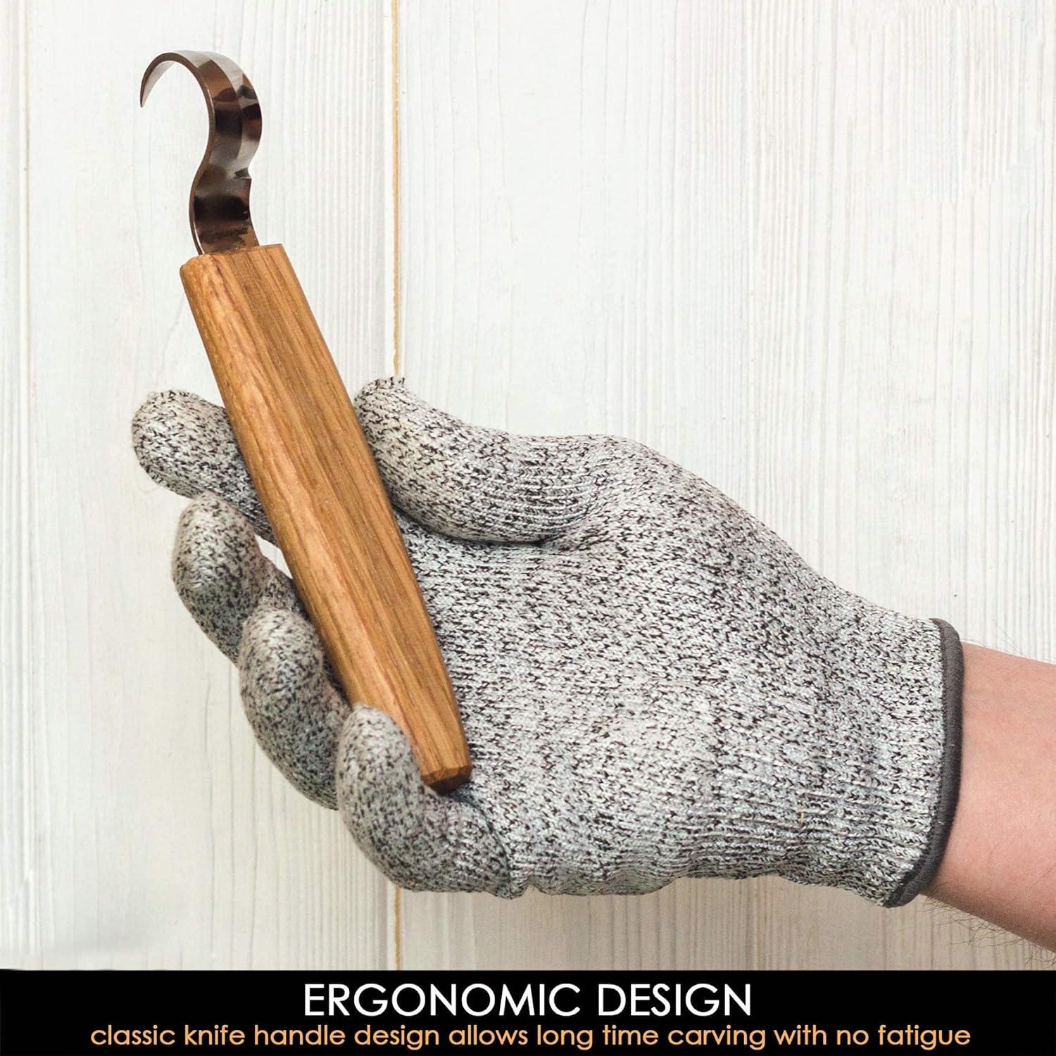 image:imageBeaverCraft Spoon Carving Hook Knife SK1 Spoon Carving Tools RightHanded Crooked Whittling Knife for Spoons Kuksa Bowls and Cups Whittling Tools for Beginners and Professional Carvers