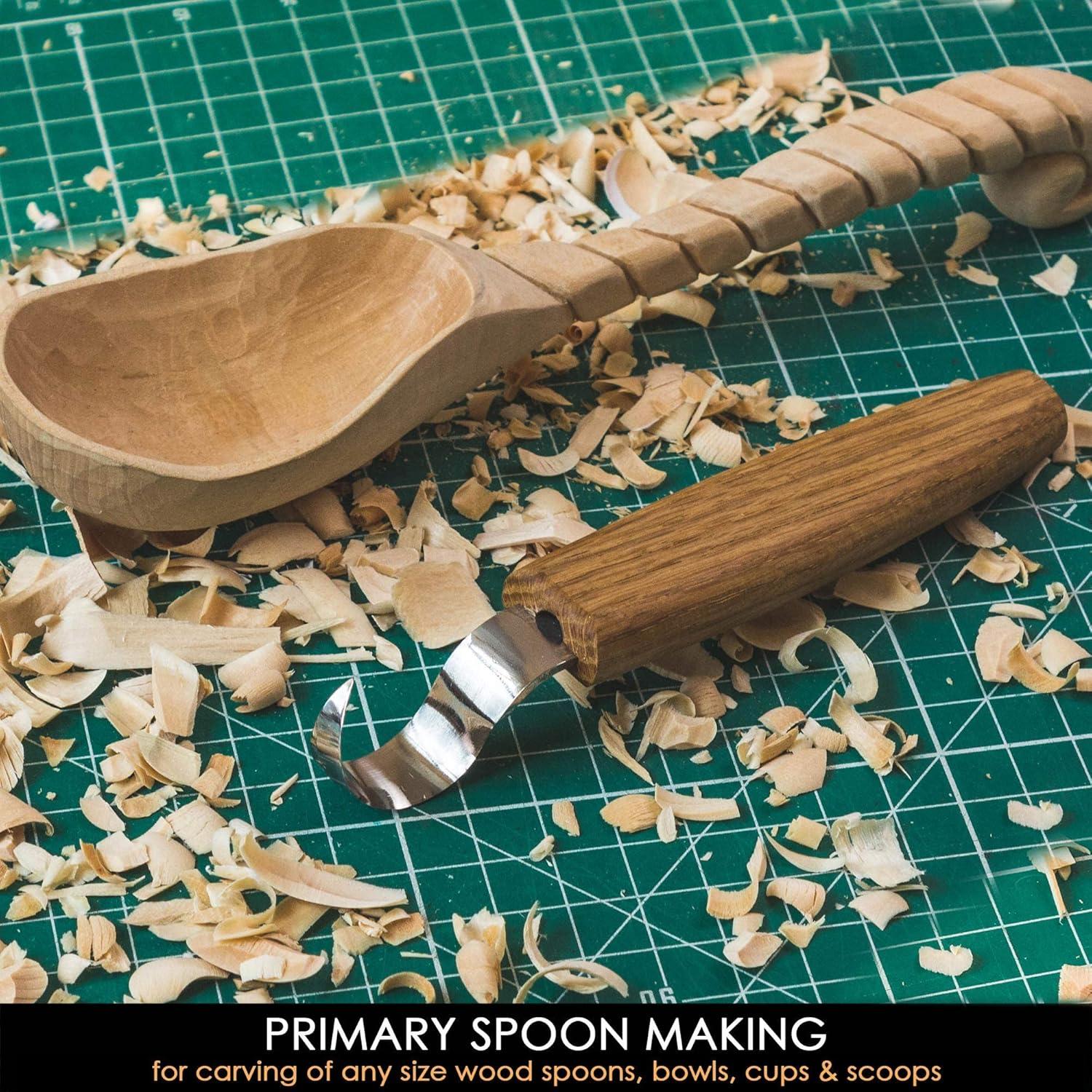 image:imageBeaverCraft Spoon Carving Hook Knife SK1 Spoon Carving Tools RightHanded Crooked Whittling Knife for Spoons Kuksa Bowls and Cups Whittling Tools for Beginners and Professional Carvers