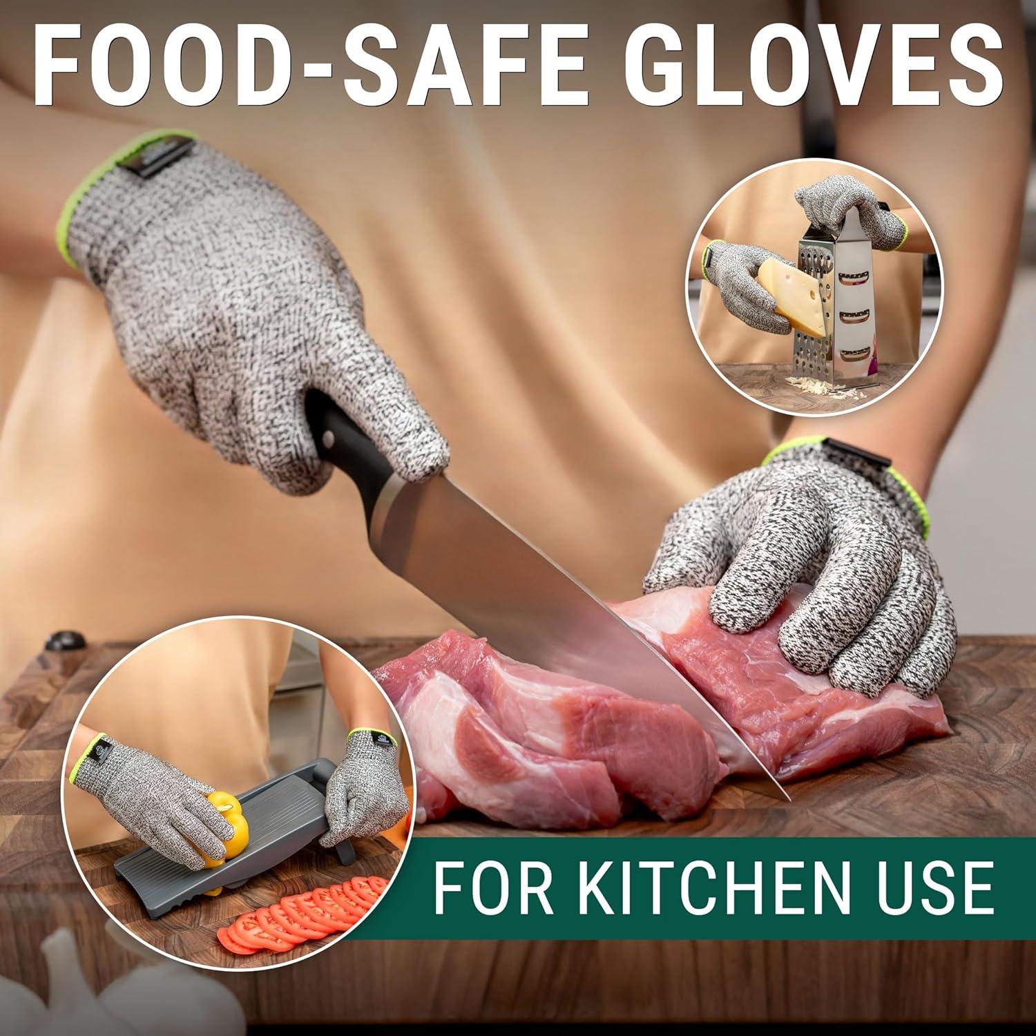 image:imageBeaverCraft Wood Carving Gloves CRG Cutting Cut Resistant Gloves Level 5 for Whittling Woodworking Food PrepLarge