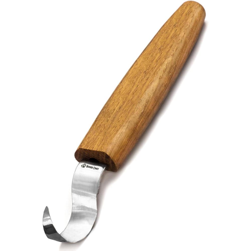 image:imageBeaverCraft Spoon Carving Hook Knife SK1 Spoon Carving Tools RightHanded Crooked Whittling Knife for Spoons Kuksa Bowls and Cups Whittling Tools for Beginners and Professional Carvers
