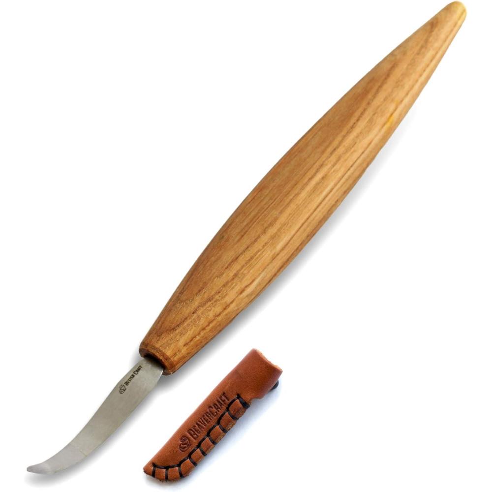 image:imageBeaverCraft Wood Carving Hook knife SK4s Long 24 Spoon Carving Tools Spoon Whittling Knife for Professional Carvers amp Beginners Crooked Whittling Knives for Spoons Bowls Cups
