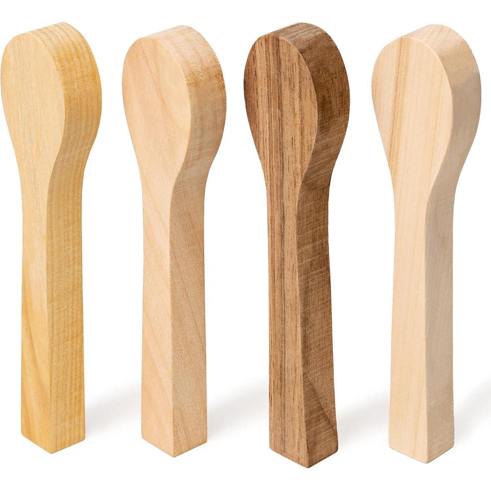 image:imageBeaverCraft Wood Carving Spoon Blank BB2 Unfinished Wood Spoon Carving Kit Wooden Blank Basswood Blocks for Whittling