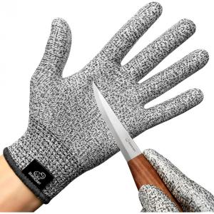 BeaverCraft Wood Carving Gloves CRG – Cutting Cut Resistant Gloves Level 5 for Whittling, Woodworking, Food Prep(Large)