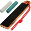 image:imageBeaverCraft Leather Strop for Knife Sharpening LS9P02  Stropping Kit with Polishing Compound  Leather Knife Sharpener  Honing Strop Block 2sided