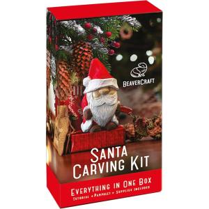BeaverCraft DIY06 Santa Whittling Kit – Wood Carving Kit for Beginners – Wood Carving Tools Set, Diy Crafts for Adults – Woodworking Kits for Kids&Teens – Hobby Kits for Adults, Woodworking Gifts