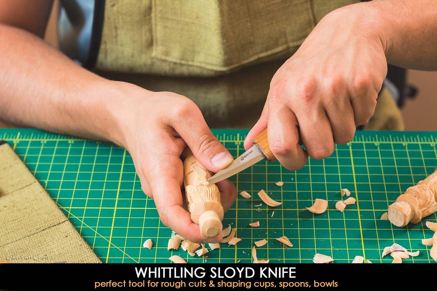 image:imageBeaverCraft Wood Spoon Carving Tools Kit S17 with Wood Carving Hook Knife amp Sloyd Chip Whittling Knives for Spoon Carvers Whittling Tools Set with Knife Leather Strop Polishing Compound Tool Case