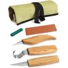 image:imageBeaverCraft Wood Spoon Carving Tools Kit S17 with Wood Carving Hook Knife amp Sloyd Chip Whittling Knives for Spoon Carvers  Whittling Tools Set with Knife Leather Strop Polishing Compound Tool Case