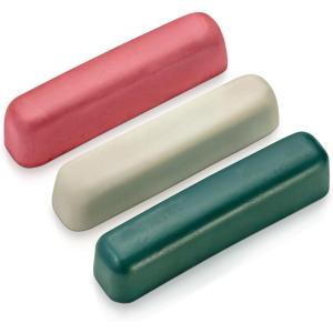 BeaverCraft Stropping Compound Kit for Leather Strop – Buffing Compound for Knife Polishing – Red White Green Polishing Compounds P03