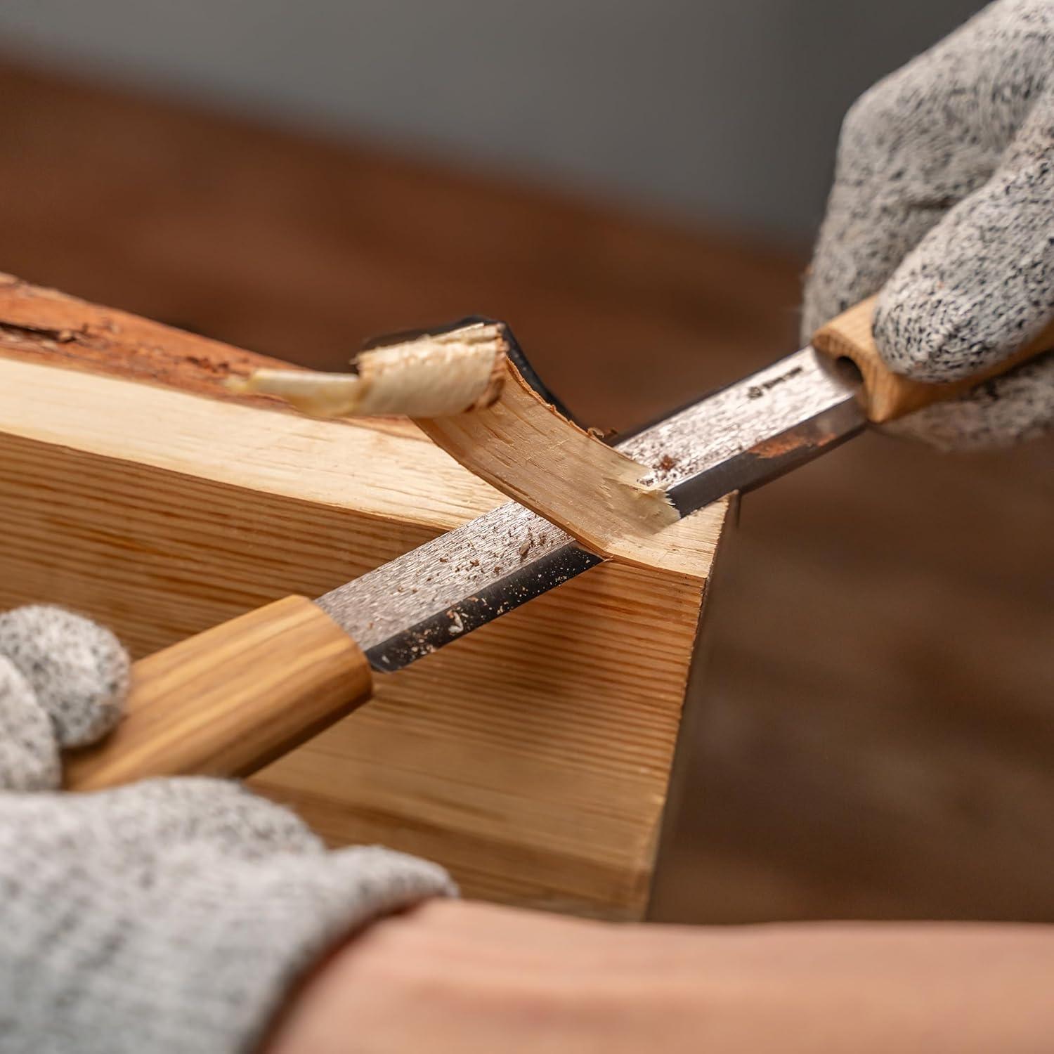 image:imageBeaverCraft Draw Knife Woodworking Tool 43 Drawknife Wood Carving Knife with Leather Sheath DK2s Whittling Knives for Shaping Detailing Spoon Carving Whittling Tools