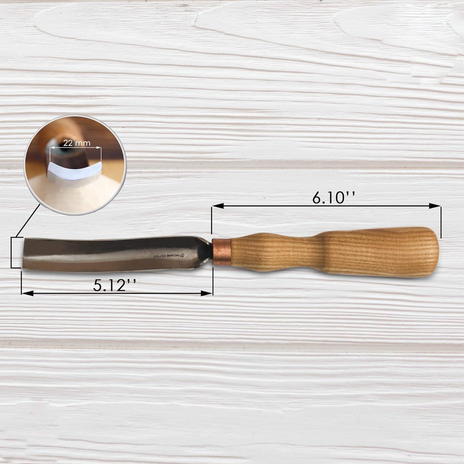 image:imageBeaverCraft Wood Carving Gouge 7L22 Spoon Carving Tools Chisels Bowl Gouge Wood Curved Chisel Whittling Spoon Knife