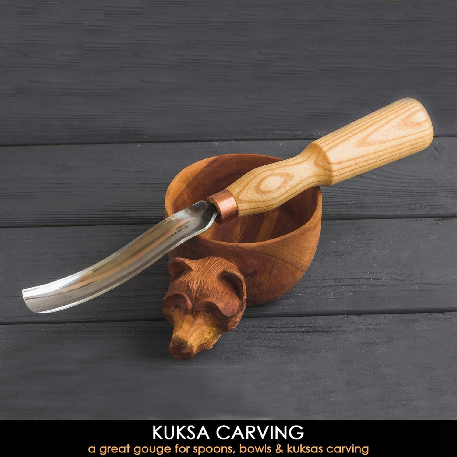 image:imageBeaverCraft Wood Carving Gouge 7L22 Spoon Carving Tools Chisels Bowl Gouge Wood Curved Chisel Whittling Spoon Knife