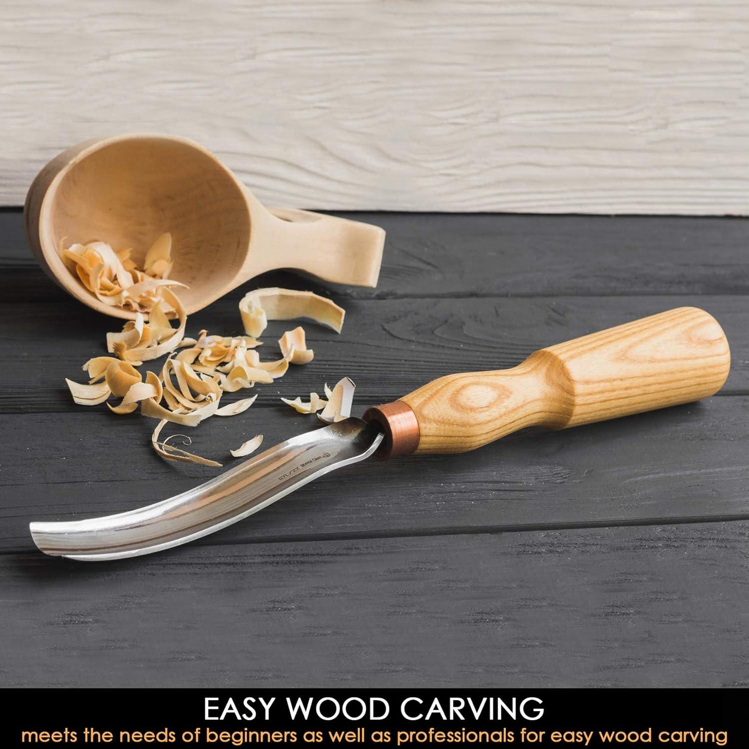image:imageBeaverCraft Wood Carving Gouge 7L22 Spoon Carving Tools Chisels Bowl Gouge Wood Curved Chisel Whittling Spoon Knife