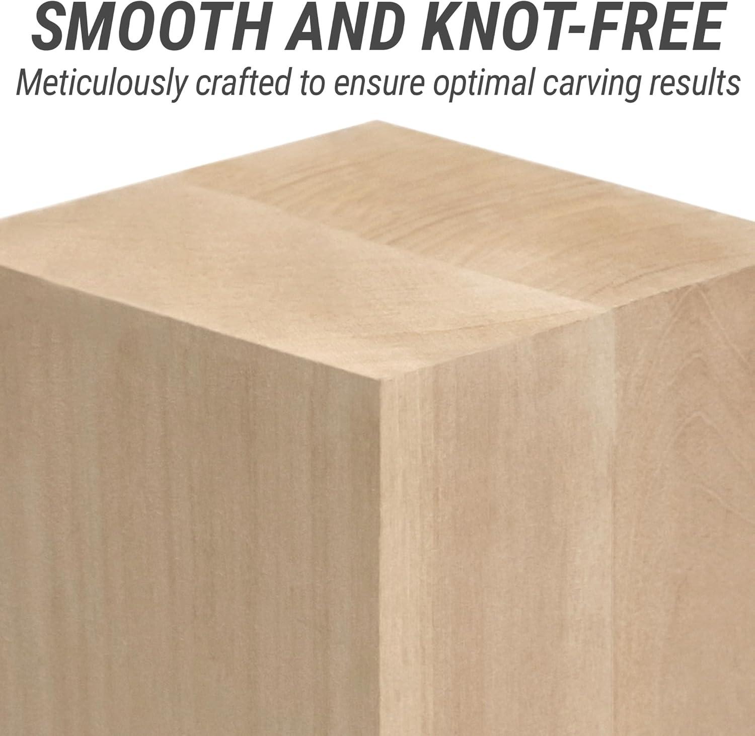 image:imageBeaverCraft Basswood Carving Blocks BW1 Large Wooden Block 10x4x4 Inches Soft Whittling Wood Basswood for Carving Unfinished Wood for Crafts