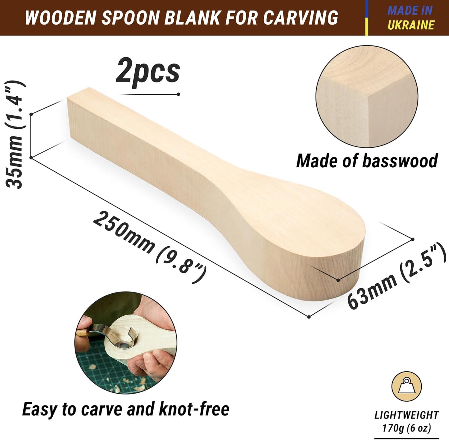 image:imageBeaverCraft Spoon Carving Blank BB1 Unfinished Wood for Whittling Tools Spoon Carving Kit Wood Carving Blocks Basswood for Crafts