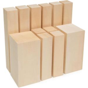 BeaverCraft Basswood Carving Blocks BW12 pcs Whittling Wood Set for Crafts – Wooden Block, Soft Unfinished Wood for Carving(12pcs)
