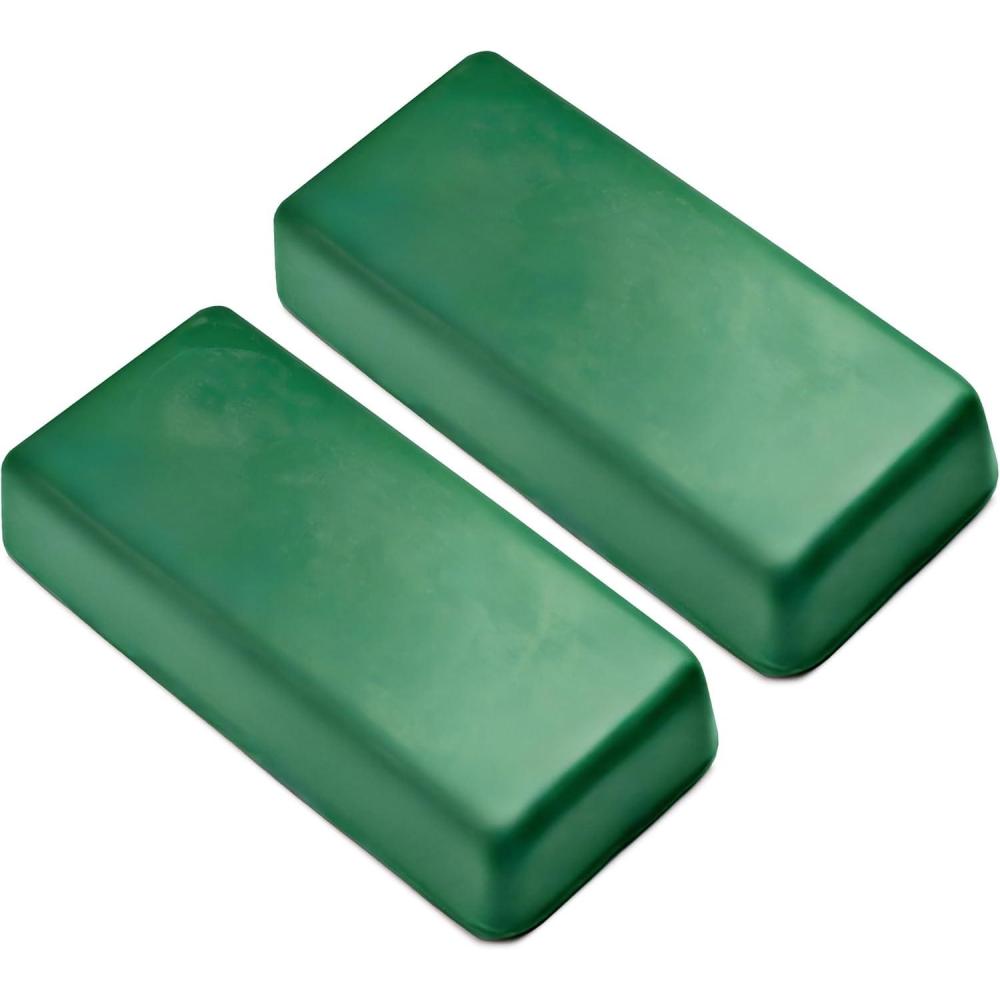 image:imageBeaverCraft Stropping Compound  Fine Green Polishing Compound Kit 2 Bars 4 Oz for Leather Strop Honing Buffing Compounds 100g PP02