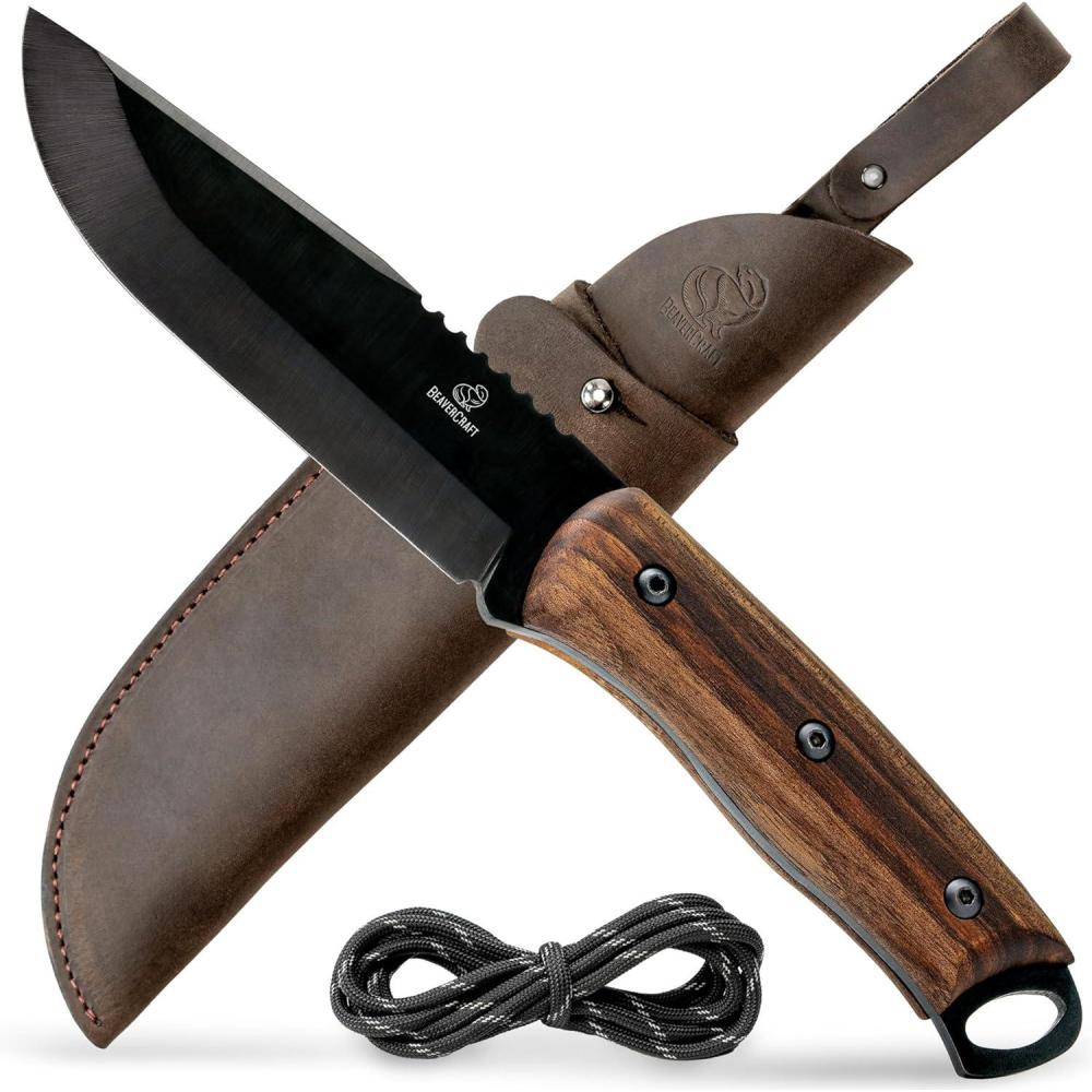 image:imageBeaverCraft Bushcraft Knife Full Tang Carbon Steel BSH4 Dusk  Bush Fixed Blade Camping Knife with Sheath for Belt  Hiking Survival Knives Tools Bushcraft Gear
