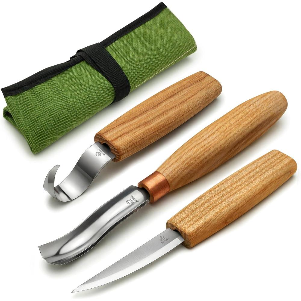 image:imageBeaverCraft Wood Spoon Carving Tools Kit S14m  Wood Carving Knives for Beginners amp Professionals  Whittling Knives Set with Hook Knife Sloyd Knife and Bowl Gouge for Woodworking amp Crafting