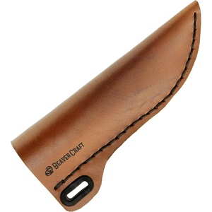 BeaverCraft Knife Leather Sheath SH1 6″ x 2.4″ – Genuine Leather Case for Fixed Blade Knives – Brown Knife Sheath – Knives Holster Fits up to 3.5″